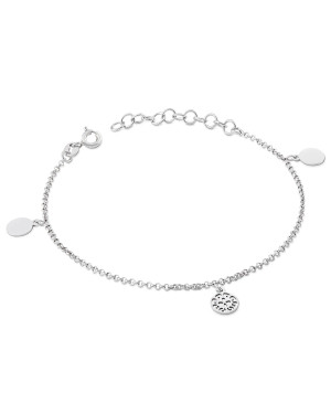 Silver bracelet with circles
