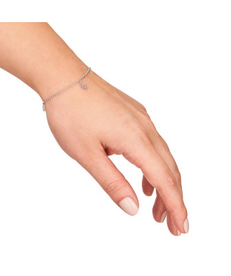 Silver bracelet with circles