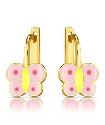 Gold Butterfly Earrings 14k Gold