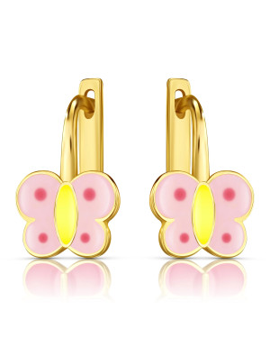 Gold Butterfly Earrings 14k Gold