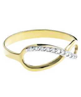 Gold gold infinity 14k white stones