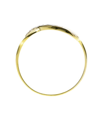 Gold gold infinity 14k white stones