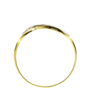 Gold gold infinity 14k white stones