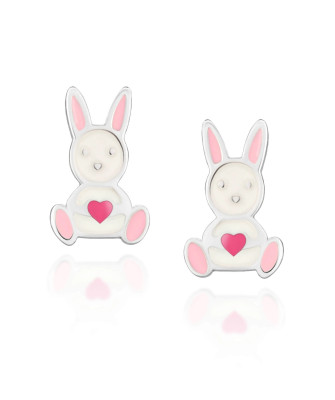 Silver Children’s Rabbit Stud Earrings