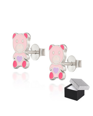 Silver Children’s Bear Earrings