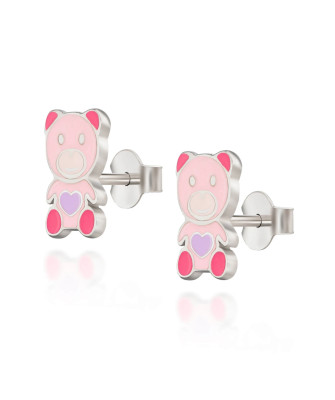 Silver Children’s Bear Earrings
