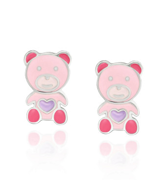 Silver Children’s Bear Earrings