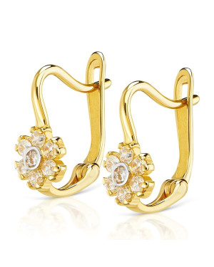 Earrings for a girl flower gold test 8k