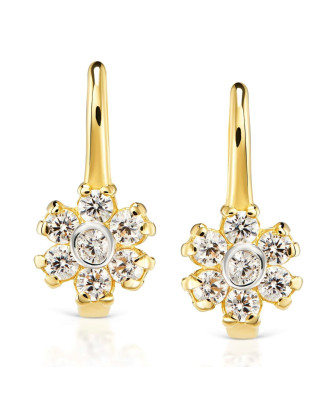 Earrings for a girl flower gold test 8k
