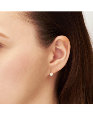 Earrings for a girl flower gold test 8k