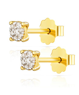 Gold earrings 8k zirconia