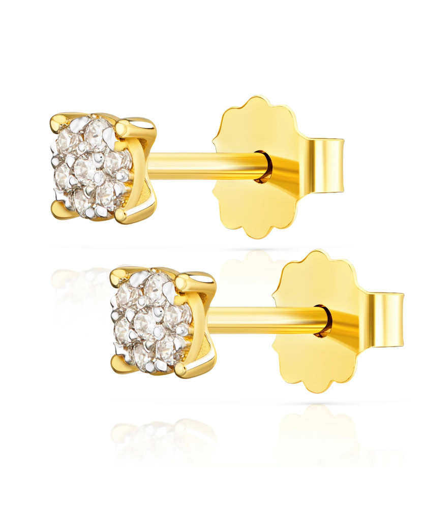 Gold earrings 8k zirconia