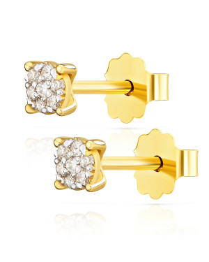 Gold earrings 8k zirconia