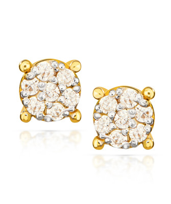Gold earrings 8k zirconia
