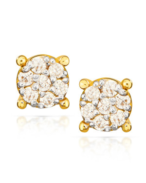Gold earrings 8k zirconia