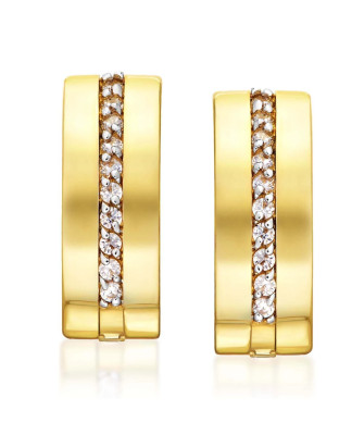 Gold earrings stones 14k
