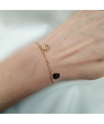 Silver bracelet with Mirelle Circles coated with 18k gold