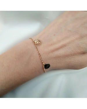 Silver bracelet with Mirelle Circles coated with 18k gold