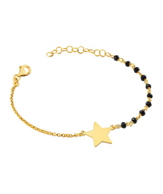 Srebrna bransoletka "Magiczny czas" pokryta 18 k złotem