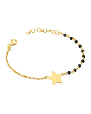Srebrna bransoletka "Magiczny czas" pokryta 18 k złotem
