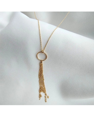 Silver necklace gold-plated with 18k gold On the runway