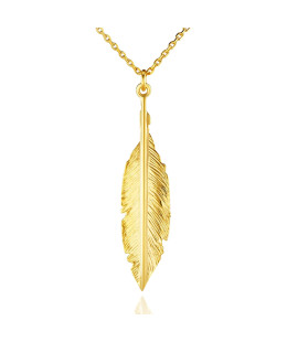 Silver necklace gold-plated with 18k gold Swan Charm