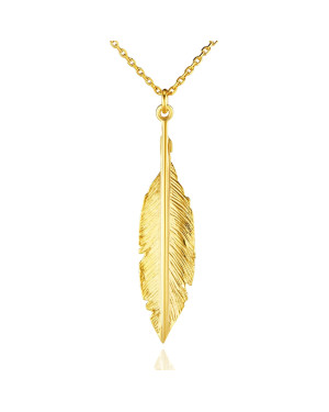 Silver necklace gold-plated with 18k gold Swan Charm