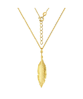 Silver necklace gold-plated with 18k gold Swan Charm