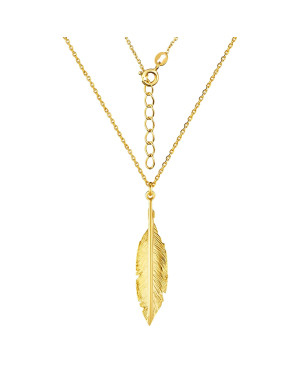 Silver necklace gold-plated with 18k gold Swan Charm