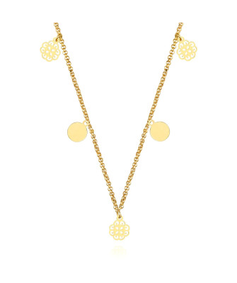 Silver necklace gold-plated with 18k gold Mirelle