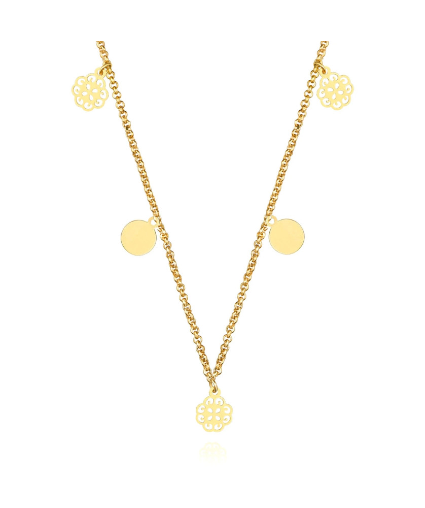 Silver necklace gold-plated with 18k gold Mirelle