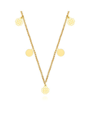 Silver necklace gold-plated with 18k gold Mirelle