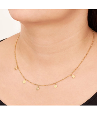 Silver necklace gold-plated with 18k gold Mirelle
