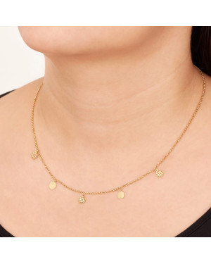 Silver necklace gold-plated with 18k gold Mirelle