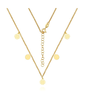 Silver necklace gold-plated with 18k gold Mirelle