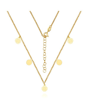 Silver necklace gold-plated with 18k gold Mirelle