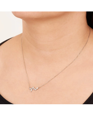Silver necklace PULS