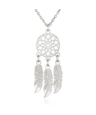 Silver necklace DREAM CATCHER