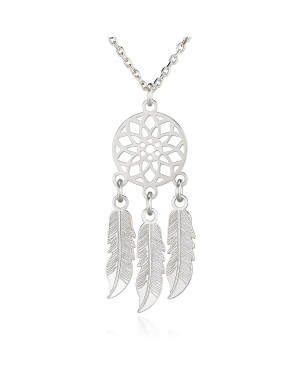 Silver necklace DREAM CATCHER