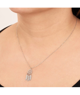 Silver necklace DREAM CATCHER