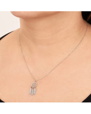 Silver necklace DREAM CATCHER