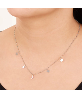 Silver necklace STARS