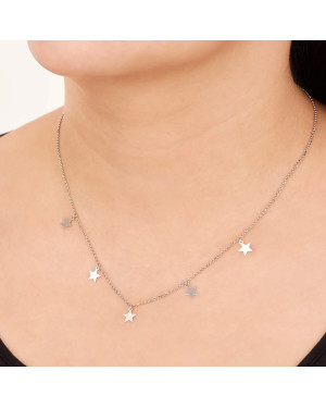 Silver necklace STARS