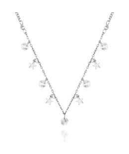 Silver necklace STARS Crystal Sky