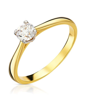 Engagement ring with cubic zirconia 8k gold