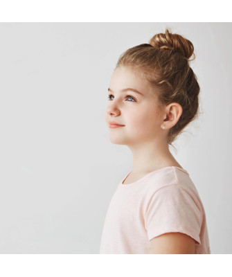 Gold children's earrings Angels 14k trial