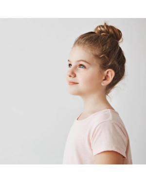 Gold children's earrings Angels 14k trial