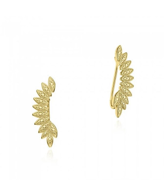Gold Plated Silver Leaf Ear Cuffs