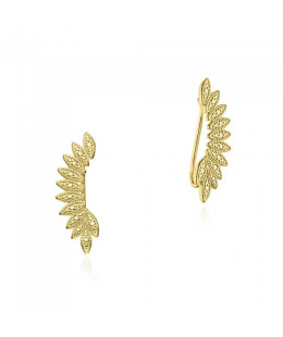 Gold Plated Silver Leaf Ear Cuffs