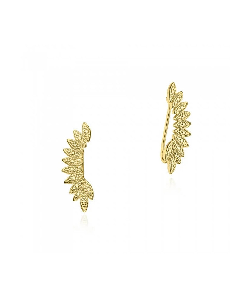Gold Plated Silver Leaf Ear Cuffs